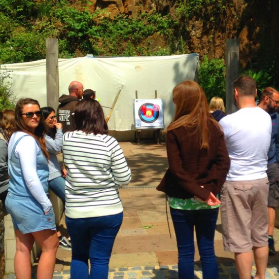 Group Trying Archery