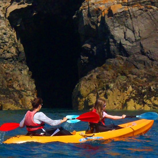 Exploring In Kayaks